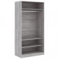 Preview: Kleiderschrank Grau Sonoma 100x50x200 cm Holzwerkstoff