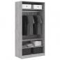 Preview: Kleiderschrank Grau Sonoma 100x50x200 cm Holzwerkstoff