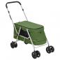 Preview: ARDEBO.de - Hundewagen Faltbar Grün 100x49x96 cm Leinenstoff