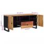 Preview: TV-Schrank 105x33,5x46 cm Massivholz Akazie & Holzwerkstoff