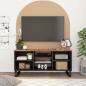 Preview: ARDEBO.de - TV-Schrank 100x33x46 cm Altholz Massiv & Holzwerkstoff