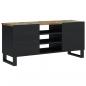 Preview: TV-Schrank 100x33x46 cm Altholz Massiv & Holzwerkstoff