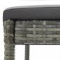 Preview: Barhocker mit Kissen 6 Stk. Grau Poly Rattan