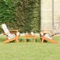 Preview: ARDEBO.de - 3-tlg. Garten-Lounge-Set Adirondack Massivholz Akazie