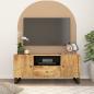 Preview: ARDEBO.de - TV-Schrank 105x33,5x46 cm Massivholz Mango & Holzwerkstoff