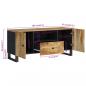 Preview: TV-Schrank 105x33,5x46 cm Massivholz Mango & Holzwerkstoff