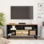 Preview: ARDEBO.de - TV-Schrank 100x33x46 cm Altholz Massiv & Holzwerkstoff