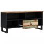 Preview: TV-Schrank 100x33x46 cm Altholz Massiv & Holzwerkstoff