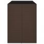 Preview: Bartisch mit Glasplatte Braun 145x80x110 cm Poly Rattan