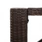 Preview: Bartisch mit Glasplatte Braun 145x80x110 cm Poly Rattan