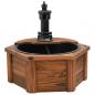 Preview: Gartenbrunnen mit Pumpe 57x57x53 cm Massivholz Tanne