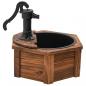 Preview: Gartenbrunnen mit Pumpe 57x57x53 cm Massivholz Tanne