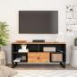 Preview: ARDEBO.de - TV-Schrank 100x33x46 cm Massivholz Akazie & Holzwerkstoff