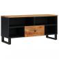 Preview: TV-Schrank 100x33x46 cm Massivholz Akazie & Holzwerkstoff