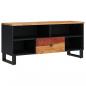 Preview: TV-Schrank 100x33x46 cm Massivholz Akazie & Holzwerkstoff