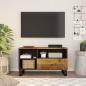 Preview: ARDEBO.de - TV-Schrank 80x33x46 cm Massivholz Mango & Holzwerkstoff