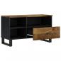 Preview: TV-Schrank 80x33x46 cm Massivholz Mango & Holzwerkstoff