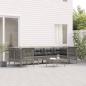 Preview: ARDEBO.de - 8-tlg. Garten-Lounge-Set mit Kissen Grau Poly Rattan