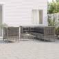 Preview: ARDEBO.de - 8-tlg. Garten-Lounge-Set mit Kissen Grau Poly Rattan