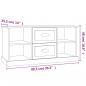 Preview: TV-Schrank Schwarz 99,5x35,5x48 cm Holzwerkstoff