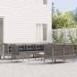 Preview: ARDEBO.de - 11-tlg. Garten-Lounge-Set mit Kissen Grau Poly Rattan