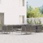 Preview: ARDEBO.de - 13-tlg. Garten-Lounge-Set mit Kissen Grau Poly Rattan