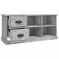 Preview: TV-Schrank Betongrau 102x35,5x47,5 cm Holzwerkstoff