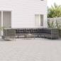 Preview: ARDEBO.de - 11-tlg. Garten-Lounge-Set mit Kissen Grau Poly Rattan