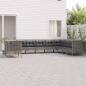 Preview: ARDEBO.de - 10-tlg. Garten-Lounge-Set mit Kissen Grau Poly Rattan