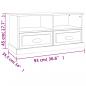 Preview: TV-Schrank Betongrau 93x35,5x45 cm Holzwerkstoff