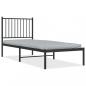 Preview: Bettgestell mit Kopfteil Metall Schwarz 75x190 cm