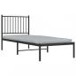 Preview: Bettgestell mit Kopfteil Metall Schwarz 75x190 cm