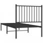 Preview: Bettgestell mit Kopfteil Metall Schwarz 75x190 cm