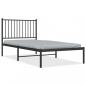 Preview: Bettgestell mit Kopfteil Metall Schwarz 90x190 cm