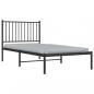 Preview: Bettgestell mit Kopfteil Metall Schwarz 90x190 cm