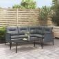 Preview: ARDEBO.de - Garten Couchtisch Anthrazit 110x55x35cm Stahl