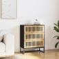 Preview: ARDEBO.de - Sideboard Schwarz 60x30x75 cm Holzwerkstoff