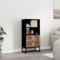 Preview: ARDEBO.de - Highboard Schwarz 60x35x125 cm Holzwerkstoff