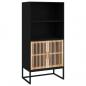 Preview: Highboard Schwarz 60x35x125 cm Holzwerkstoff