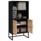 Preview: Highboard Schwarz 60x35x125 cm Holzwerkstoff