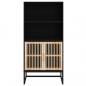 Preview: Highboard Schwarz 60x35x125 cm Holzwerkstoff