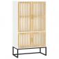 Preview: Highboard Weiß 70x35x125 cm Holzwerkstoff