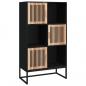 Preview: Highboard Schwarz 70x35x125 cm Holzwerkstoff