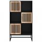 Preview: Highboard Schwarz 70x35x125 cm Holzwerkstoff