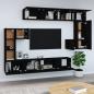 Preview: TV-Wandschrank Schwarz Holzwerkstoff