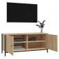 Preview: TV-Schrank mit Türen Sonoma-Eiche 102x35x45 cm Holzwerkstoff