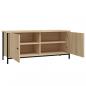 Preview: TV-Schrank mit Türen Sonoma-Eiche 102x35x45 cm Holzwerkstoff