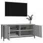 Preview: TV-Schrank mit Türen Grau Sonoma 102x35x45 cm Holzwerkstoff