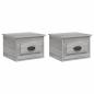 Preview: Wand-Nachttische 2 Stk. Grau Sonoma 41,5x36x28 cm