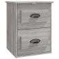 Preview: Wand-Nachttische 2 Stk. Grau Sonoma 41,5x36x53 cm